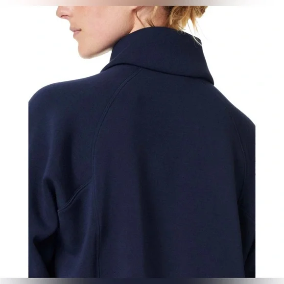 Spanx Large NWR Navy Half-Zip Pullover - Picture 2 of 9